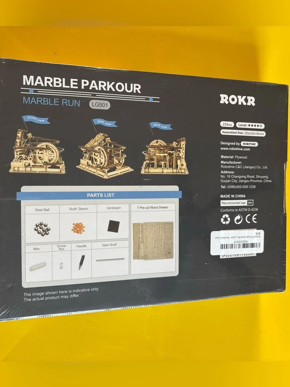 New Sealed ROKR Marble Climber Marble Run 3D Wooden Puzzle LG501